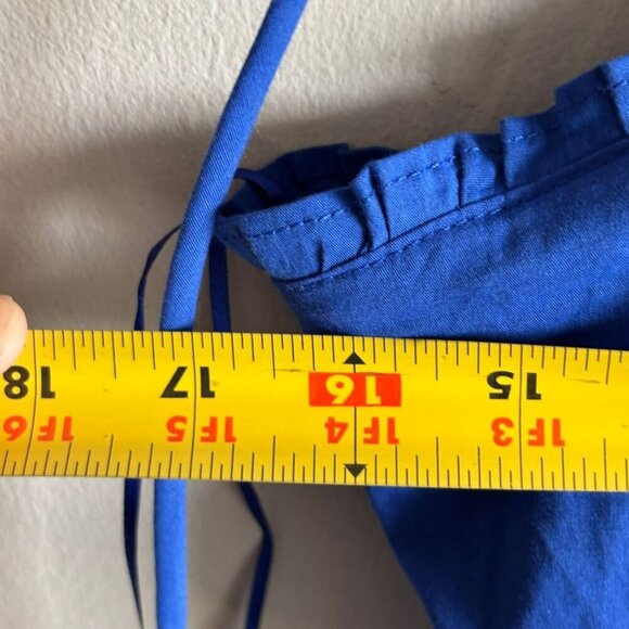 Zara Womens Bloggers Favorite Strappy Poplin Tie Midi Dress Blue Size Medium - Picture 2 of 15